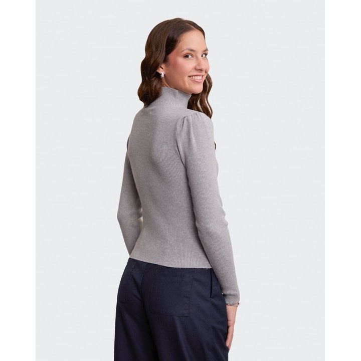 Chompa Mujer Lo Grey Fit Poly Htr
