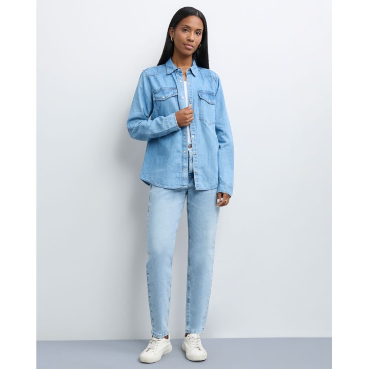 Blusa Mujer Monik Medium Wash