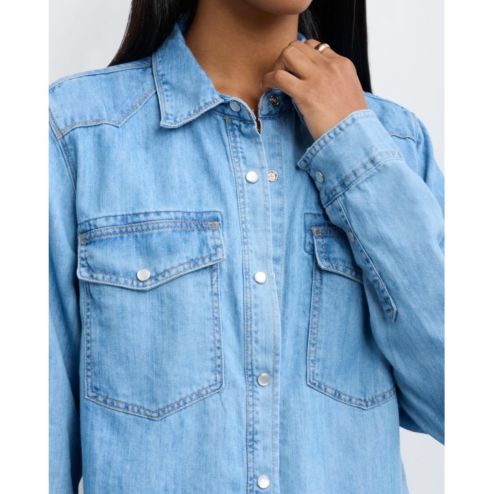 Blusa Mujer Monik Medium Wash