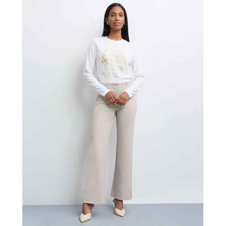 Pantalón Mujer Xoana Beige Sand