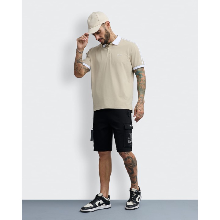 Polo Cuello Camisa Hombre Dasso Beige Camello