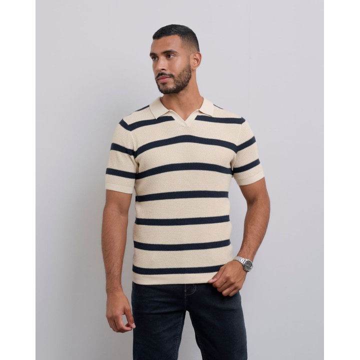 Polo Cuello Camisa Hombre Boris Beige Arena