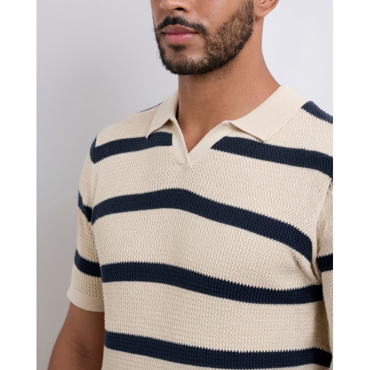 Polo Cuello Camisa Hombre Boris Beige Arena