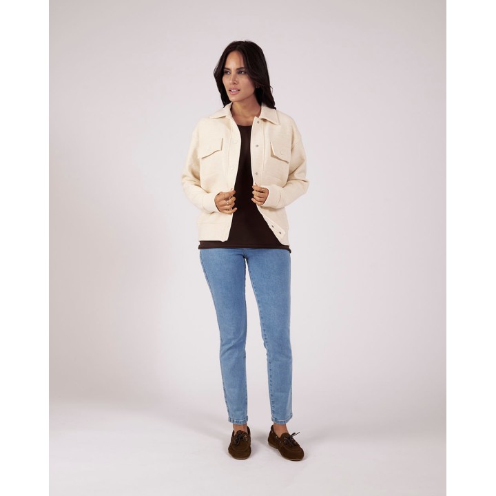 Casaca Mujer Annia Beige Melange