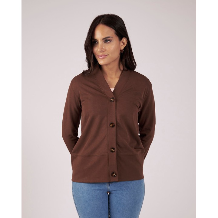 Chompa Mujer Elsa Marron Chocolate