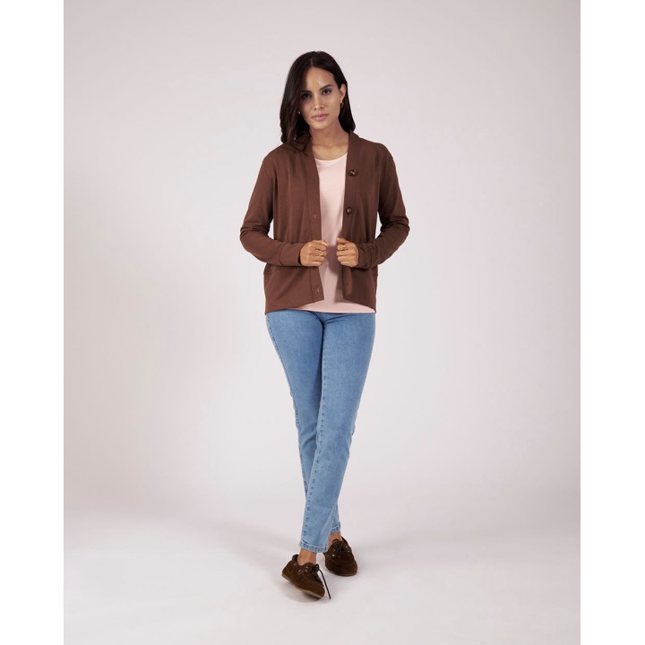Chompa Mujer Elsa Marron Chocolate