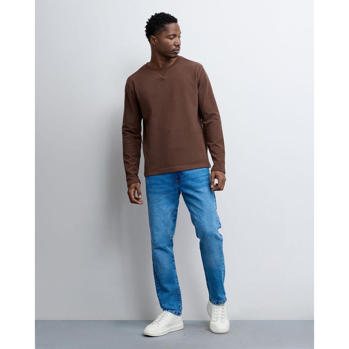 Polera Hombre Quino Marron Chocolate