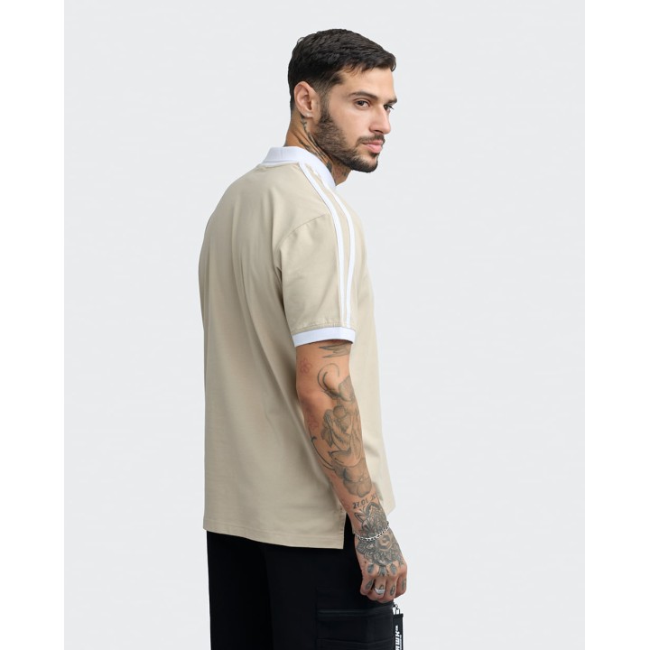 Polo Cuello Camisa Hombre Dasso Beige Camello