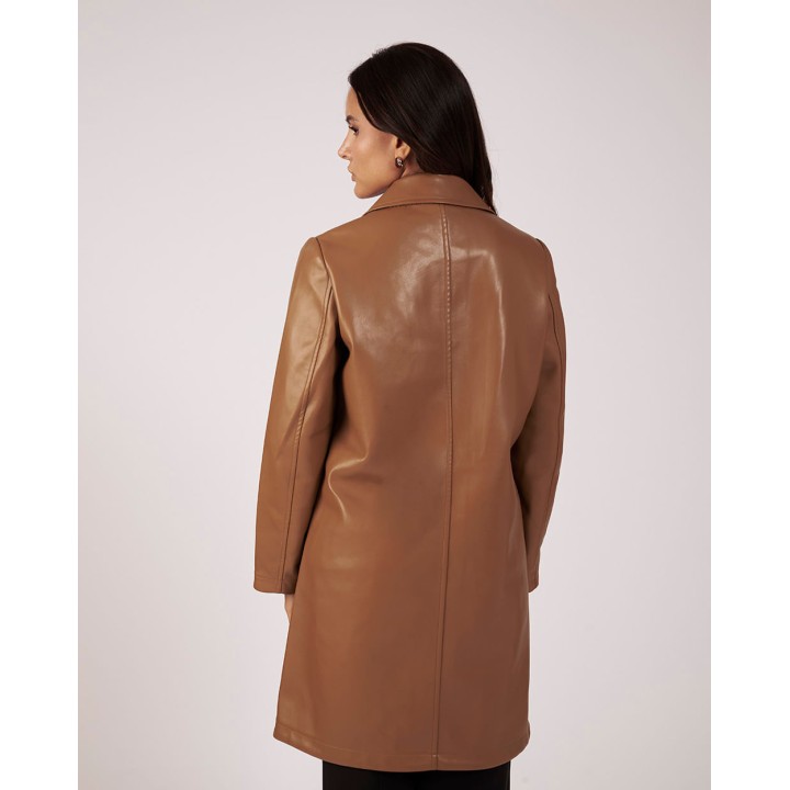 Abrigo Mujer Carmina Camel Pardo