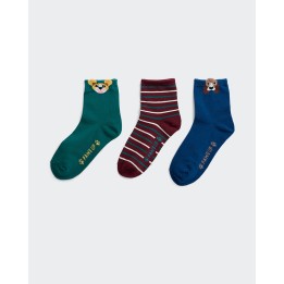 Calcetines Pack x 3 Unidades Niño Mariano Azul/Verde/Bordo