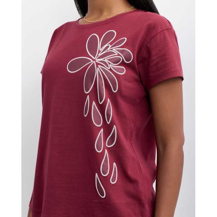 Polo Mujer Niza Borgoña
