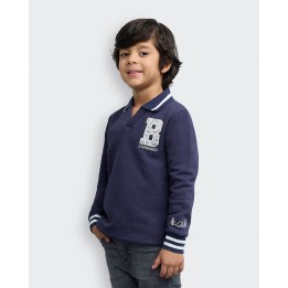 Polo Cuello Camisa Niño Cristian Azul Náutico