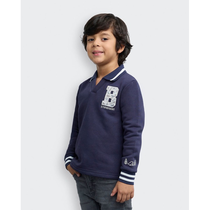 Polo Cuello Camisa Niño Cristian Azul Náutico