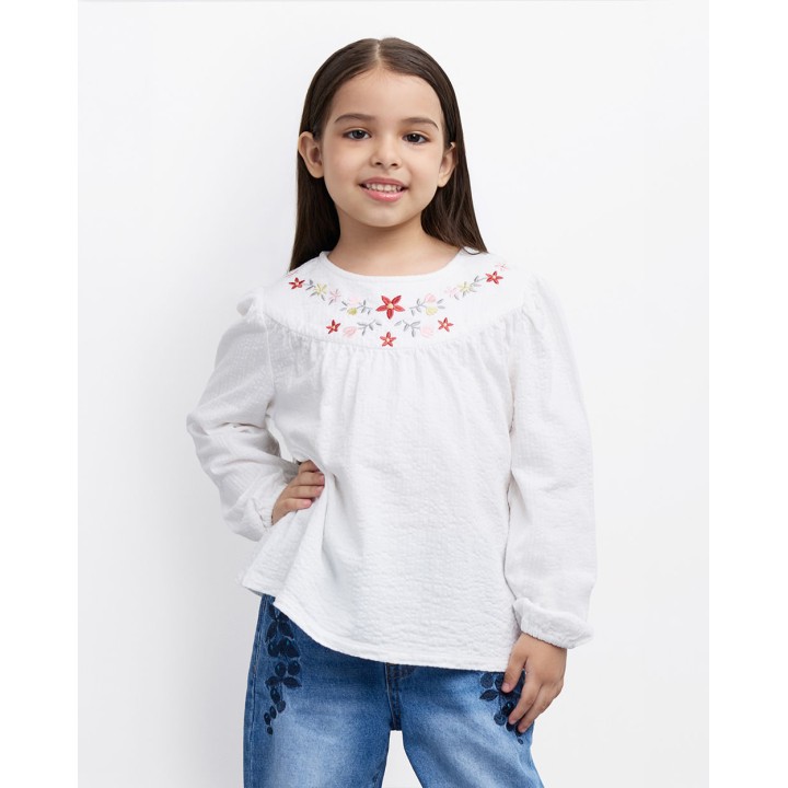 Polo Niña Aurelia Blanco