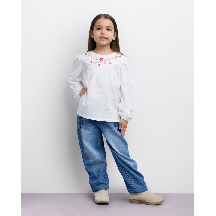 Polo Niña Aurelia Blanco