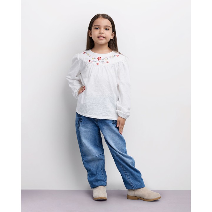 Polo Niña Aurelia Blanco