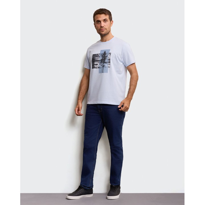 Polo Hombre Ronald Celeste Agua
