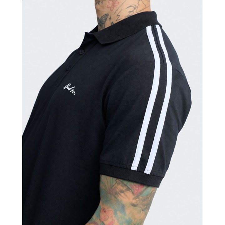 Polo Cuello Camisa Hombre Dasso Negro