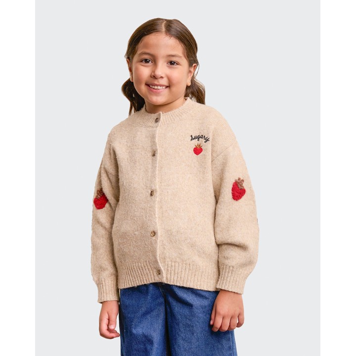 Chompa Niña Fatima Beige