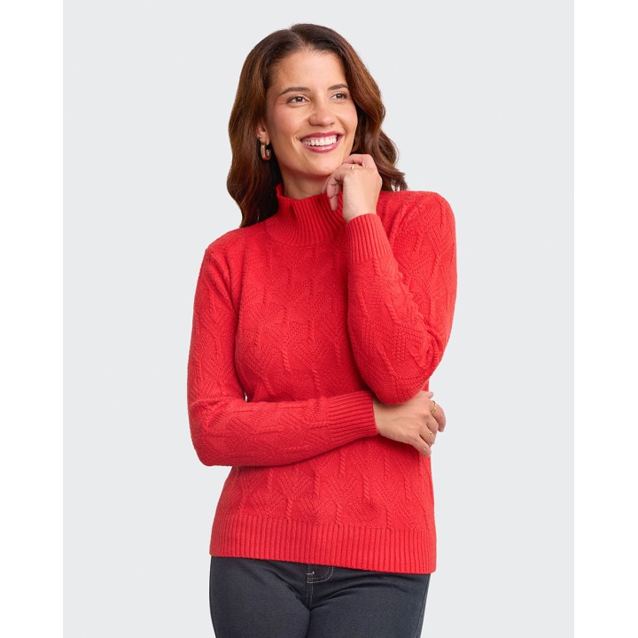 Chompa Mujer Mora 4b Rojo
