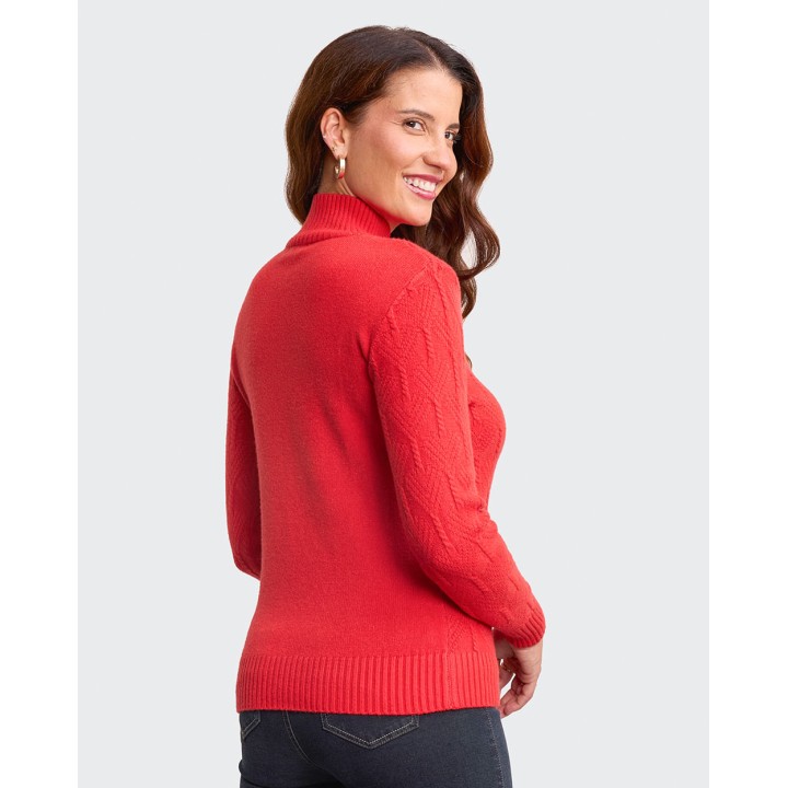 Chompa Mujer Mora 4b Rojo