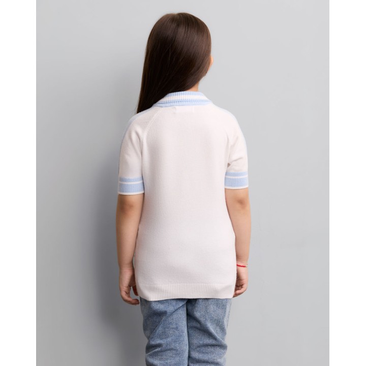 Polo Niña Elaia Blanco