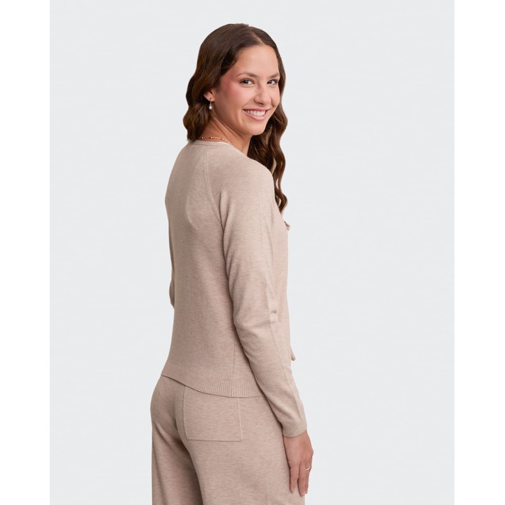 Chompa Mujer Dayla Beige Arena
