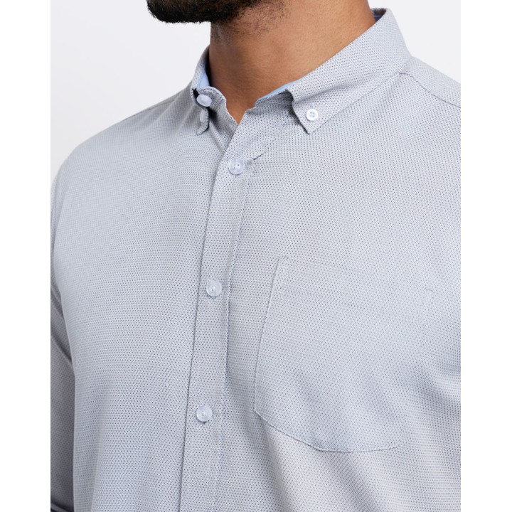 Camisa Hombre Piedro Gris Cemento