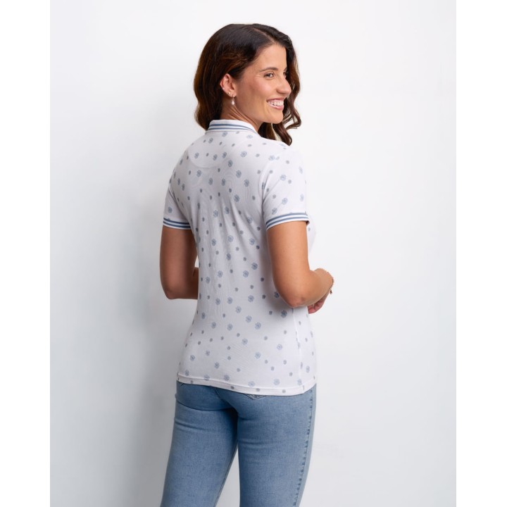 Polo Cuello Camisa Mujer Leah4 Blanco Optico