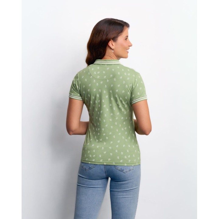 Polo Cuello Camisa Mujer Leah4 Verde Pad