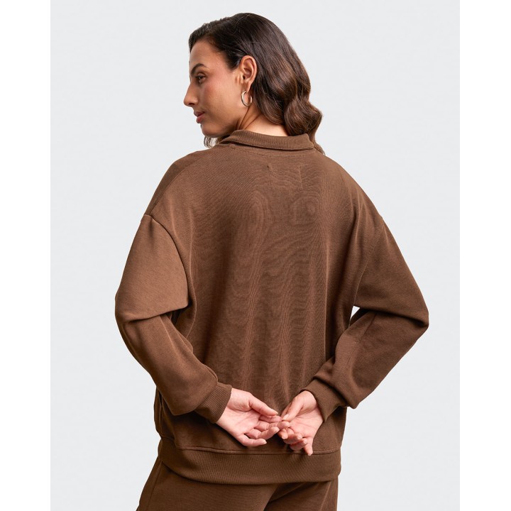 Polera Mujer Serene Marron Chocolate