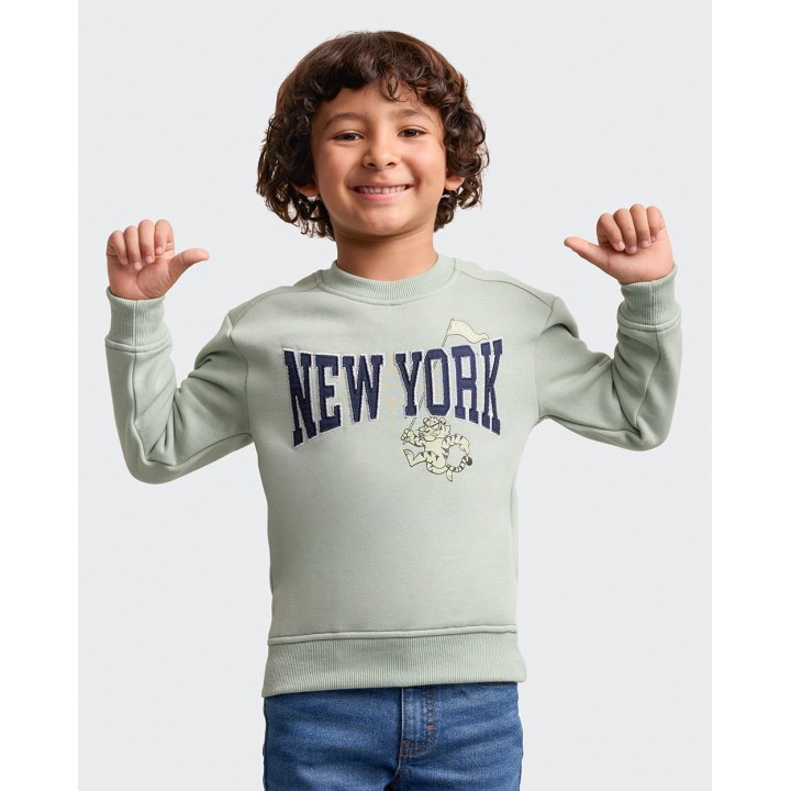 Polera Niño Franklin Verde Lichen