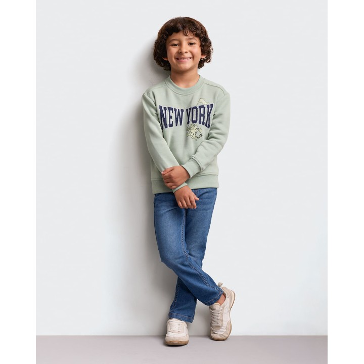 Polera Niño Franklin Verde Lichen