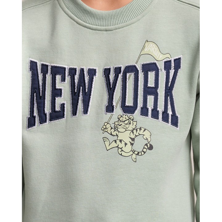 Polera Niño Franklin Verde Lichen