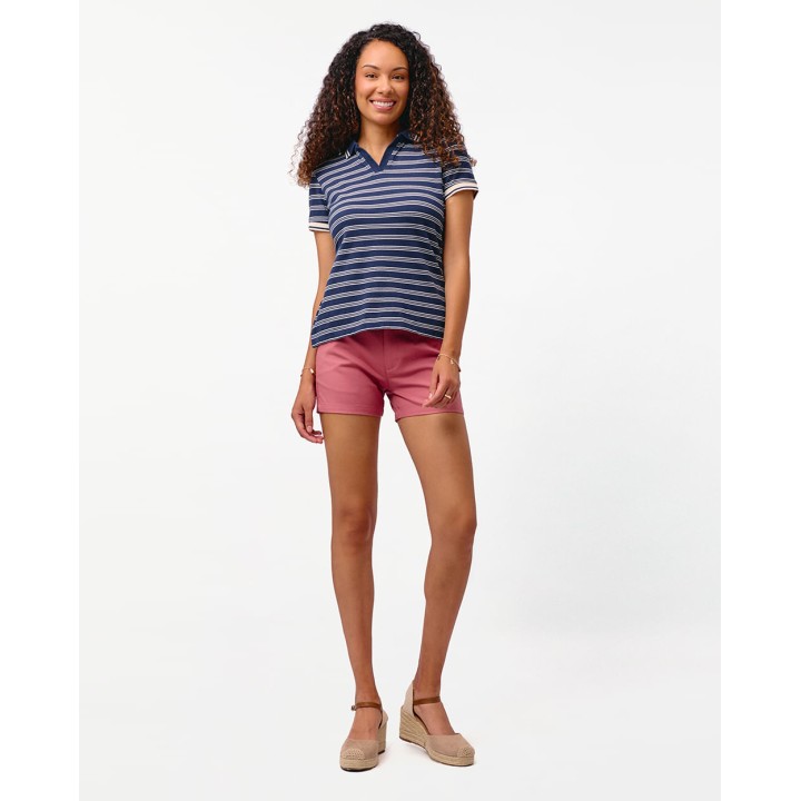 Polo Cuello Camisa Mujer Rose Azul Atlántico