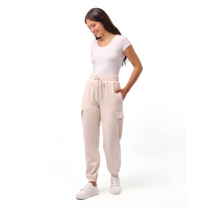Jogger Mujer Mila Beige Arena