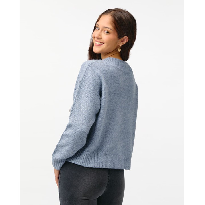 Chompa Mujer Camila Azul Denim