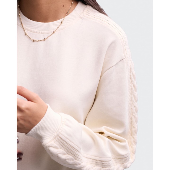 Polera Mujer Corina Crema Angora