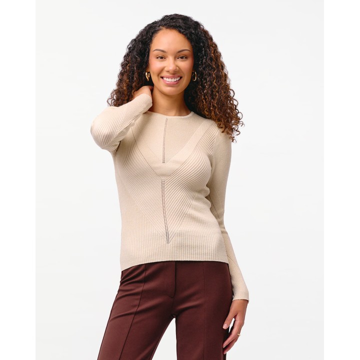 Chompa Mujer Jimena 3 Beige Crema