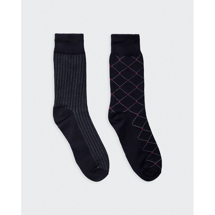Calcetines Pack x 2 Hombre Formal Azul