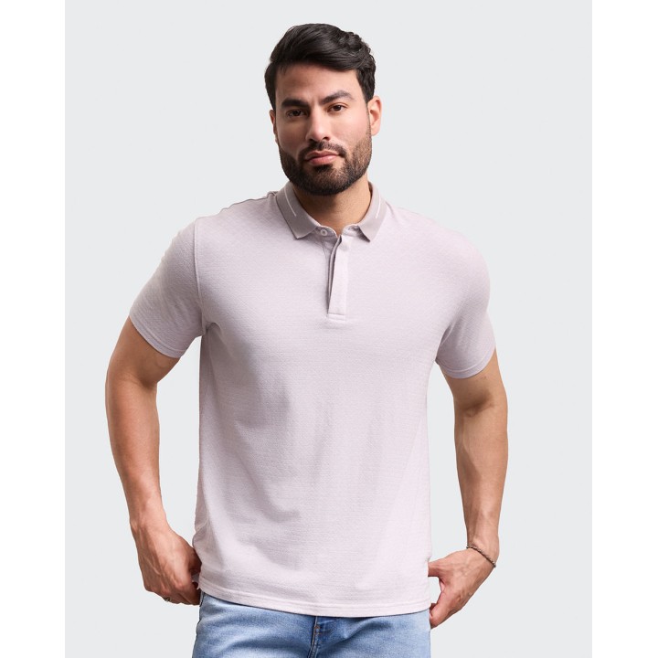 Polo Cuello Camisa Hombre Salazar Gris Claro
