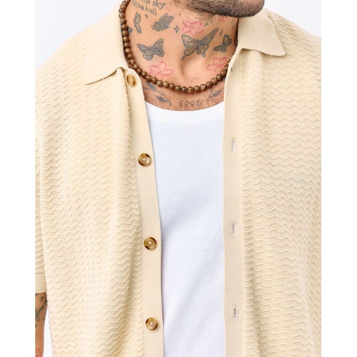 Camisa Hombre Maicol Beige Crema