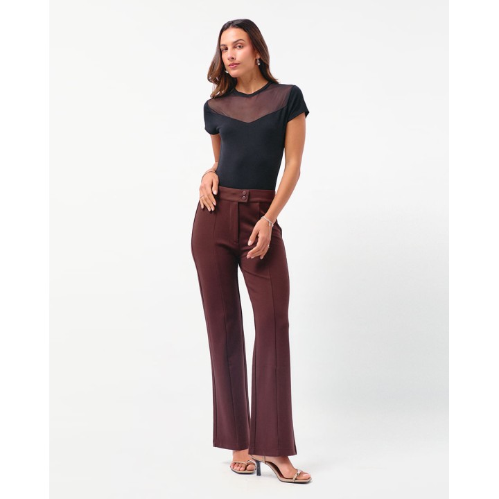 Pantalón Mujer Lirio Marron Chocolate
