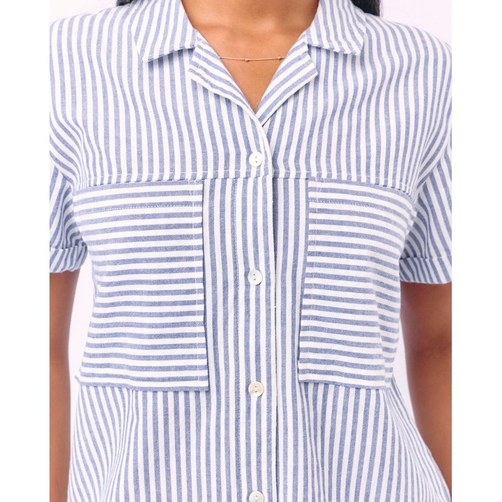 Blusa Mujer Camila Print Azul Náutico