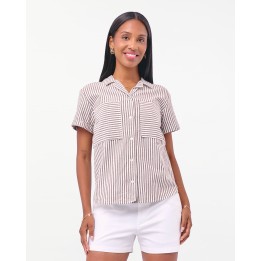 Blusa Mujer Camila Print Marron Coffee