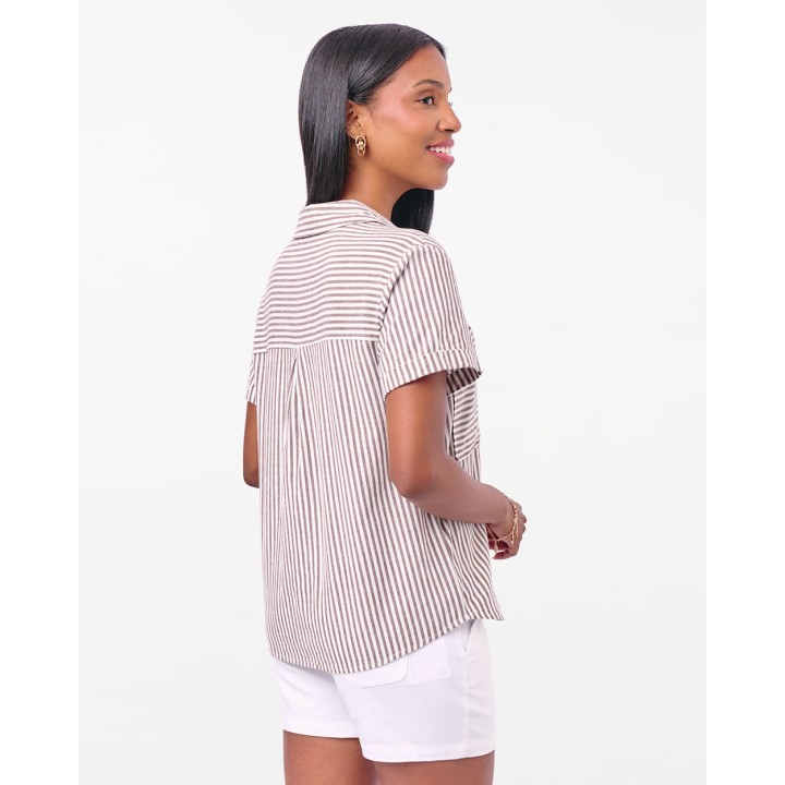 Blusa Mujer Camila Print Marron Coffee