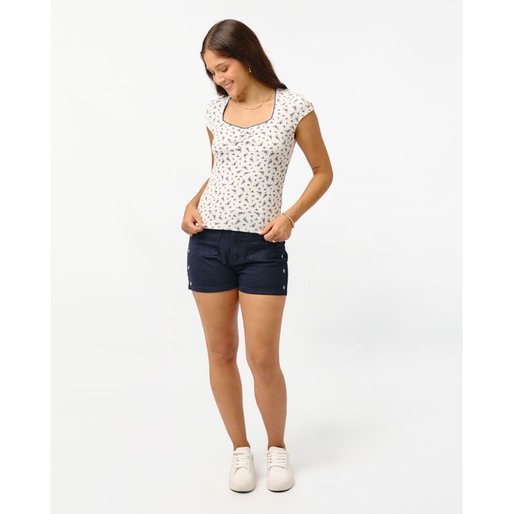 Polo Mujer Pieri Crema Pastel