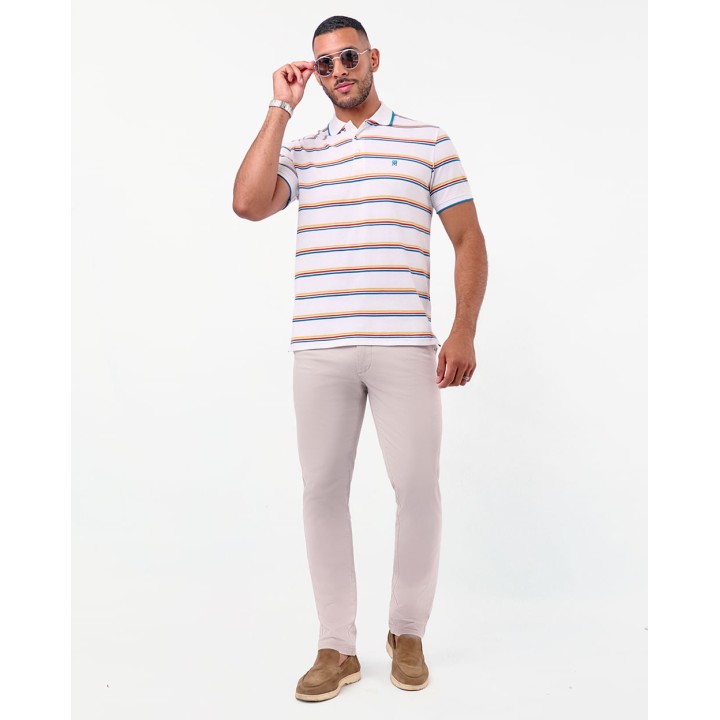 Polo Cuello Camisa Hombre Saylor Blanco Optico