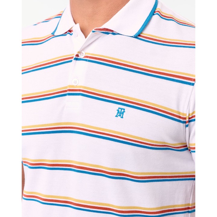 Polo Cuello Camisa Hombre Saylor Blanco Optico