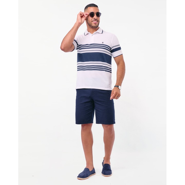 Polo Cuello Camisa Hombre Saylor Azul Náutico